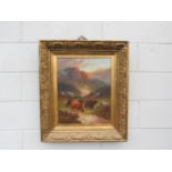 CHARLES W. OSWALD (XIX/XX) An ornate gilt framed oil on canvas, highland scene with Highland