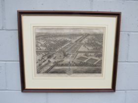 A framed and glazed 18th Century engraving, Melton Constable Hall, seat of the Hon Sir Jacob