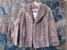 An Autumn Haze faux mink fur evening jacket