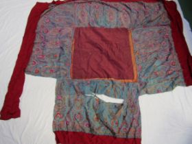 A 19th Century Challis paisley shawl, some age wear together with another 19th Century Kashmiri wool