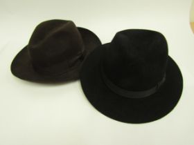 Two gent's trilbies