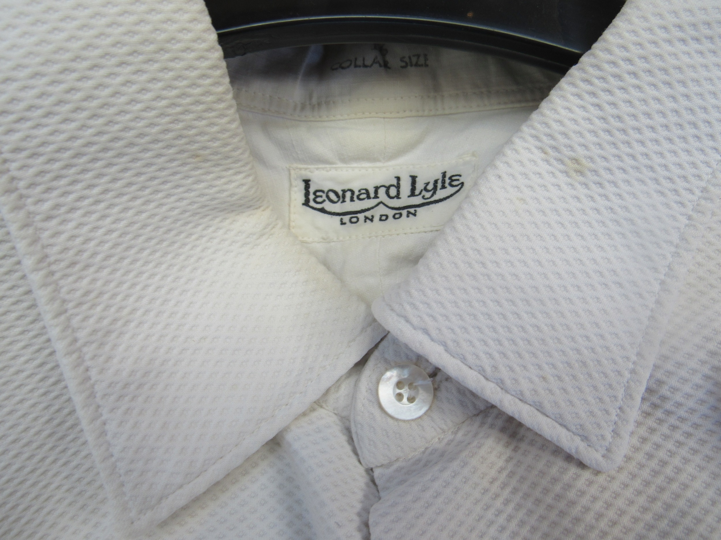 A pair of riding breeches and a Leonard Lyle white cotton marcella front dress shirt - Image 2 of 3