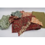 MARIO FORTUNY fabrics, assorted fabric remnants of assorted colourways