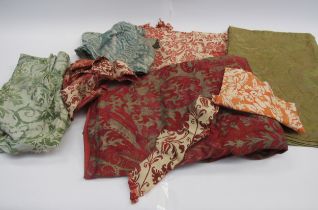 MARIO FORTUNY fabrics, assorted fabric remnants of assorted colourways