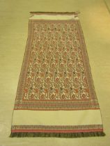 An Abogazala Egyptian woven wool shawl, the centre and border has a paisley trailing floral design