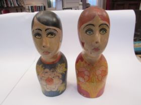 Two Art Deco busts
