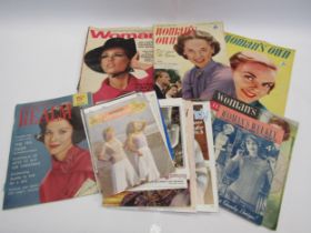 A selection of knitting patterns circa late 1940's/early 50's, ladies' and gent's 60's and 70's