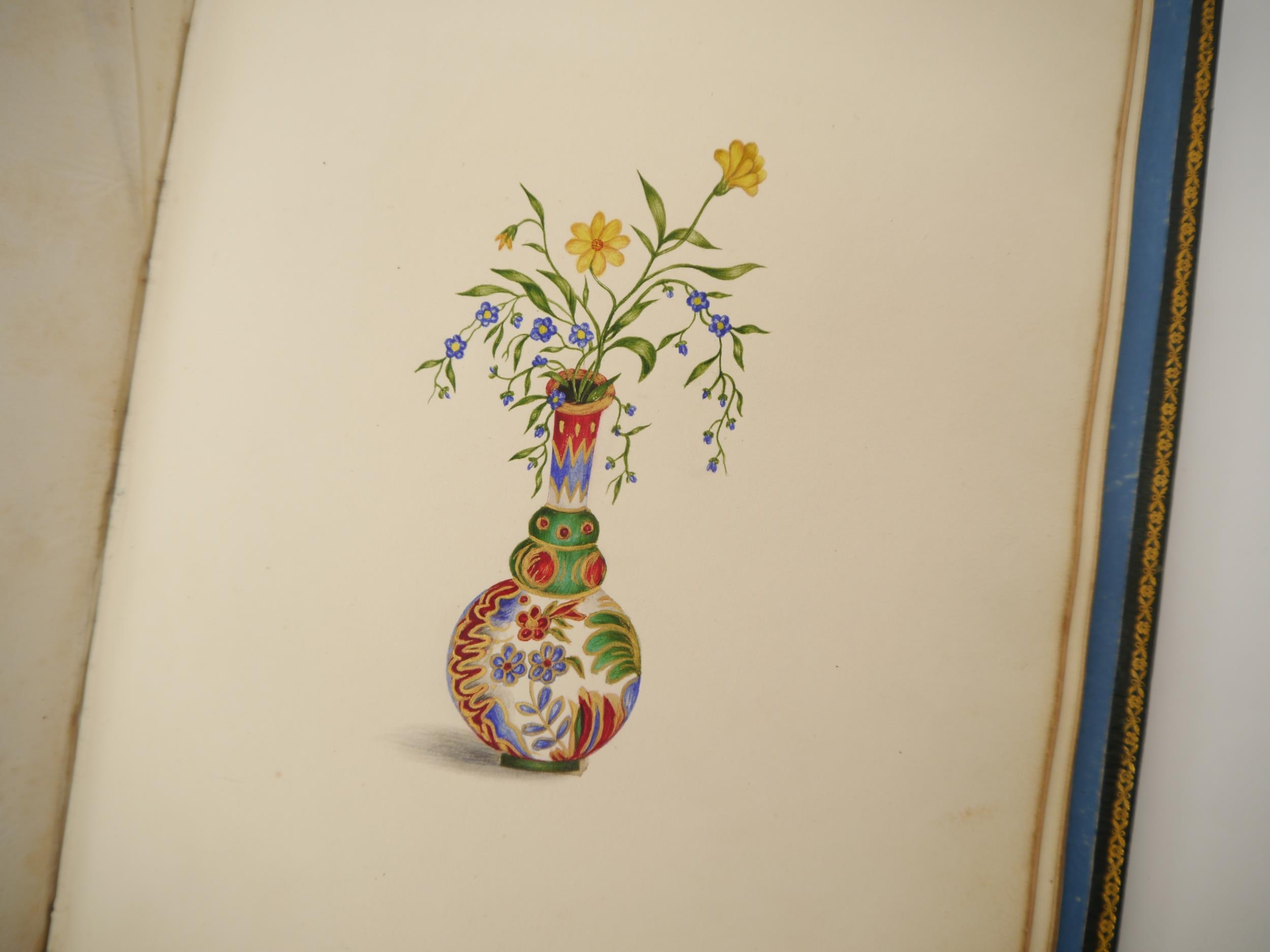 A fine Georgian commonplace album c.1831, containing many well executed pen, ink and watercolour - Image 15 of 22