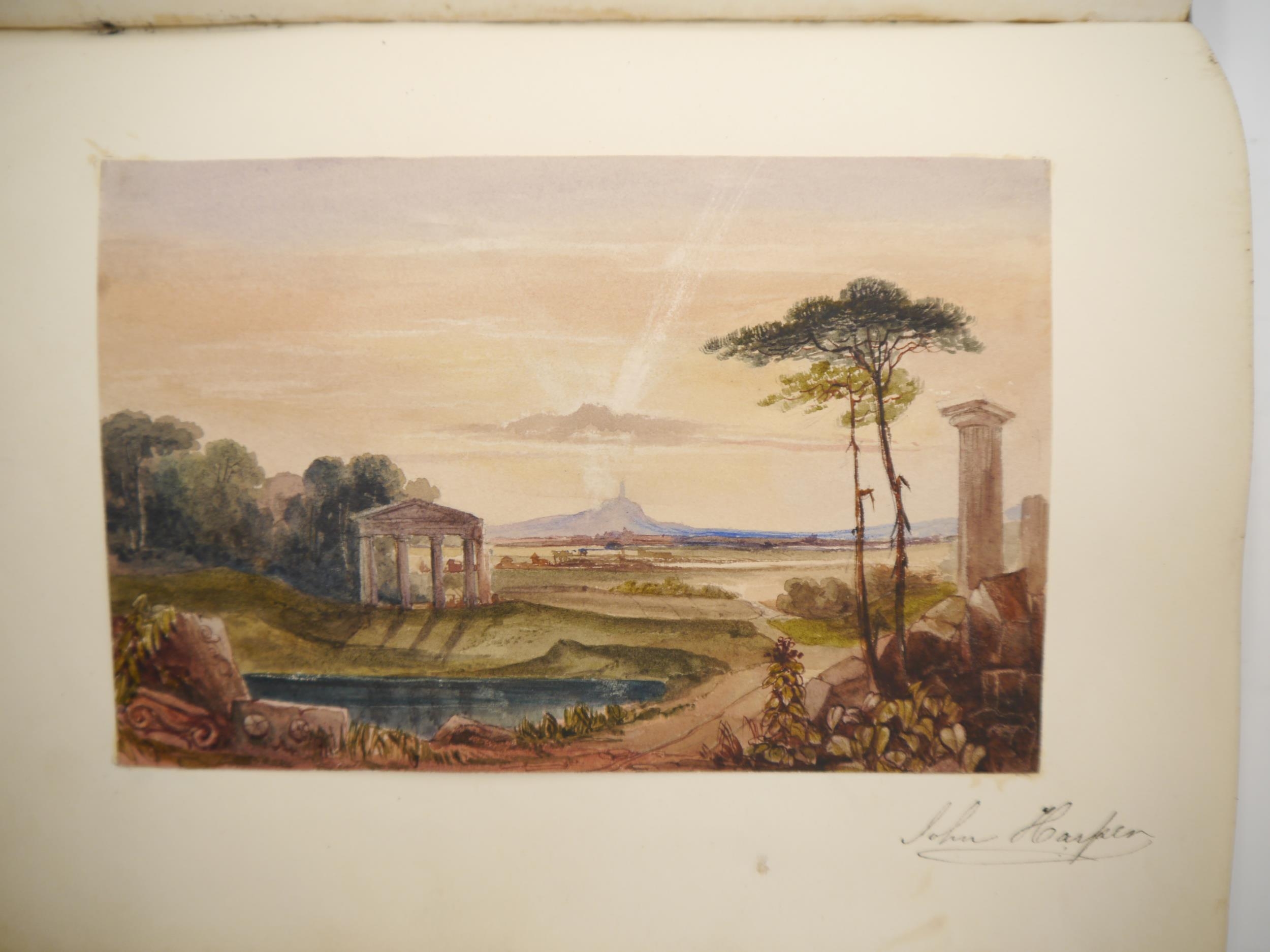 A fine Georgian commonplace album c.1831, containing many well executed pen, ink and watercolour - Image 10 of 22