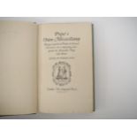 (Nonesuch Press.) Alexander Pope: 'Pope's Own Miscellany. Being a reprint of Poems on Several