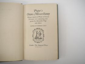 (Nonesuch Press.) Alexander Pope: 'Pope's Own Miscellany. Being a reprint of Poems on Several