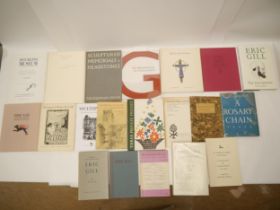 (Eric Gill, Private Press, Typography.) Twenty titles relating to Eric Gill, Ditchling, Saint