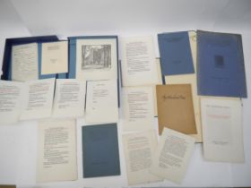 (Ashendene Press, St John Hornby.) A quantity of various Ashendene Press booklets, printed