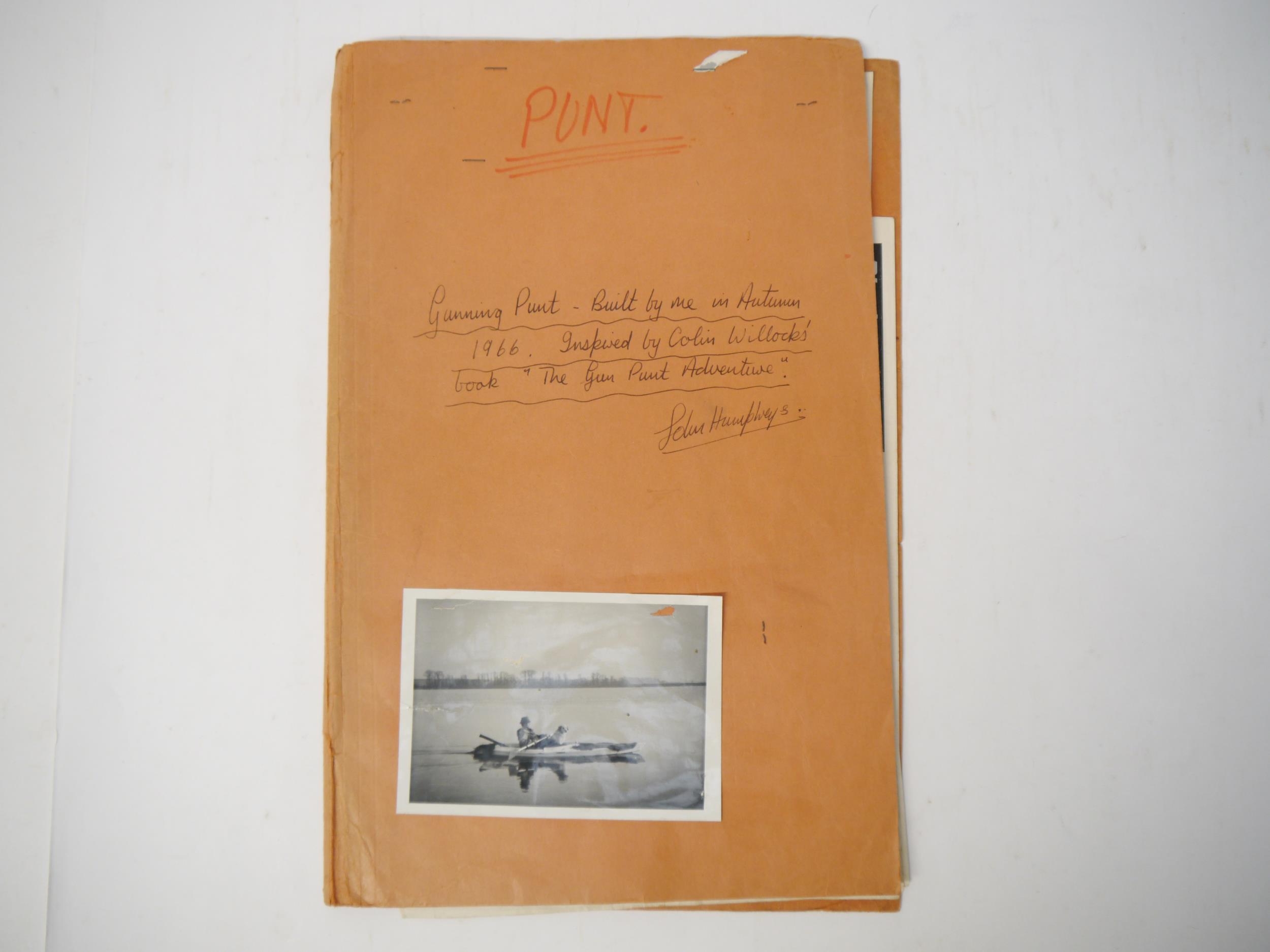 A folder compiled by John Humphreys (1939-2012), sporting and countryside author, relating to a punt - Image 2 of 2