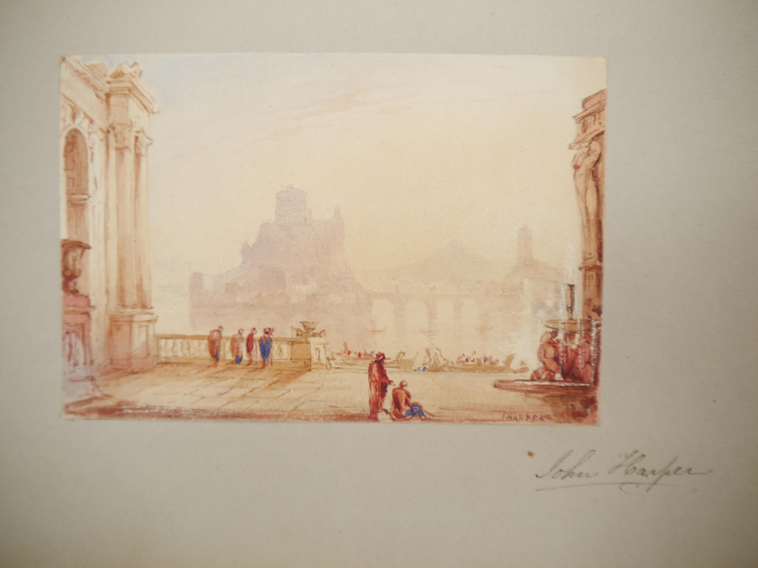 A fine Georgian commonplace album c.1831, containing many well executed pen, ink and watercolour - Image 9 of 22