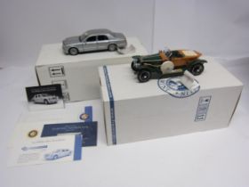 Two Franklin Mint 1:24 scale diecast cars to include 1914 Rolls Royce, no paperwork, and 1998