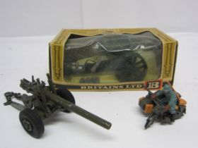 A boxed Britains Gun Models 1:32 scale diecast 18" Heavy Howitzer no. 9740 (box worn), together with