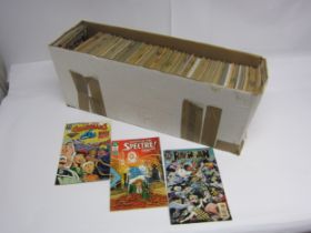 A collection of predominantly 1980's and 1990's DC comics including 'Suicide Squad', 'Steel', 'The