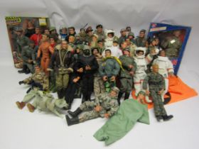 A boxed Hasbro Action Man 'Duke' figure, Lanyard Toys 'The Corps Ultra Elite' figure and a large