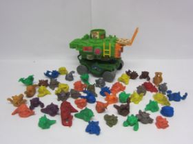 A collection of Ideal Toys Mini Boglins (approx. 48) and a Playmates Teenage Mutant Ninja Turtles