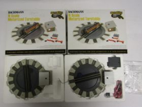 A boxed Bachmann N Scale Motorized Turntable, together with another incomplete example (2)