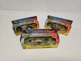 Three Matchbox Battlekings diecast model vehicles in original unpunched window boxes, to include K-