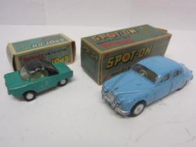 Two Triang Spot-On diecast model vehicles to include 114 Jaguar 3.4 Litre in light blue and 119