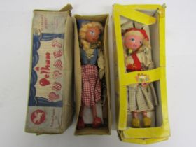 Two Pelham Puppets to include SS Dutch Girl in brown card box and SS2 Dutch Girl in yellow window