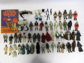 A collection of forty-eight loose and playworn vintage LFL / GMFGI Star Wars action figures to