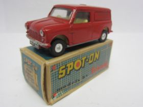 A Triang Spot-On 210/1 diecast model Morris Royal Mail Mini-Van in red with cream interior, in
