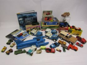 A mixed group of toys and collectables including Jada Toys Stranger Things 1:24 scale Hawkins Police
