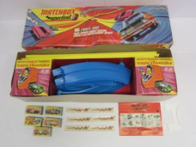 A boxed Matchbox Superfast Track Set 800 Twin Power Boost Racing Circuit with Rattlesnake Bends,