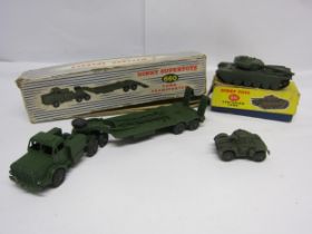 Two boxed Dinky Toys diecast military vehicles to include 651 Centurion Tank and 660 Tank