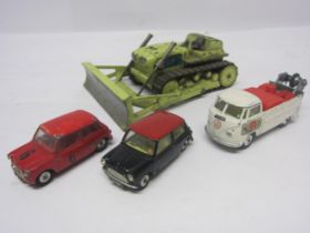 Four loose and playworn Corgi diecast vehicles to include 490 'Racing Club' Volkswagen Breakdown
