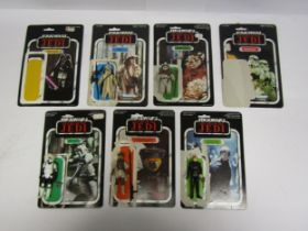 Five loose vintage Kenner / Palitoy Star Wars Return Of The Jedi action figures with original