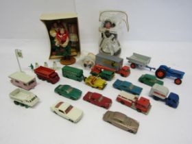 A collection of unboxed Lesney Matchbox Series diecast model vehicles and a small quantity of