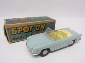 A Triang Spot-On 166 diecast model Renault Floride in light blue with cream interior and black