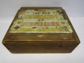 An early 20th Century F.H. Ayres 'The New Combination Of Parlour Games' games compendium, housed