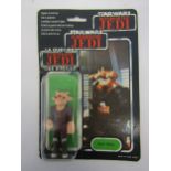 A vintage Palitoy General Mills Star Wars Return Of The Jedi carded Ree-Yees action figure,