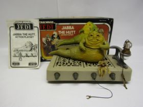 A vintage boxed Kenner Star Wars Return Of The Jedi Jabba The Hutt Playset, complete with Jabba