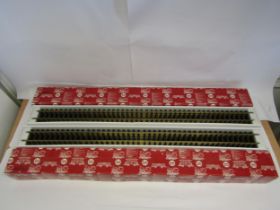 Two boxed sets of LGB (Lehmann-Gross-Bahn) G scale track #10610, each box containing six pieces of