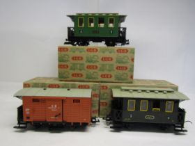Three boxed items of LGB (Lehmann-Gross-Bahn) G Scale rolling stock to 4030 VB box wagon, 3010 third