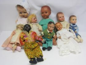 A collection of early to mid 20th Century composition dolls including Deans Rag Book boy, Reliable