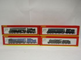 Four boxed Hornby (China) Super Detail 00 gauge locomotives to include R2282 BR 4-6-2 West Country