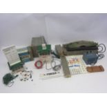 A collection of boxed Triang Scalextric slot racing accessories to include A201 Event Board and Hut,