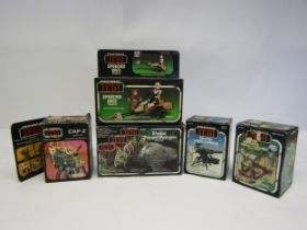 Five boxed vintage Palitoy / Kenner Star Wars Return Of The Jedi Mini-Rigs, vehicles and accessories