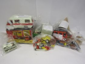 A collection of unboxed 1970s Playmobil Geobra sets, some with figures, to include 3483 Indian