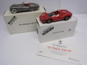 Two 1:24 scale diecast cars to include Danbury Mint 1949 Jaguar XK120, no certificate, and Jouef