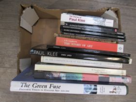 A collection of art reference books including works on Paul Klee, Matisse, Kandinsky & Rothko