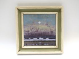 FRED CUMING RA (1930-2022) (ARR): A framed oil on board, "Moon Over Camber". Signed bottom left.